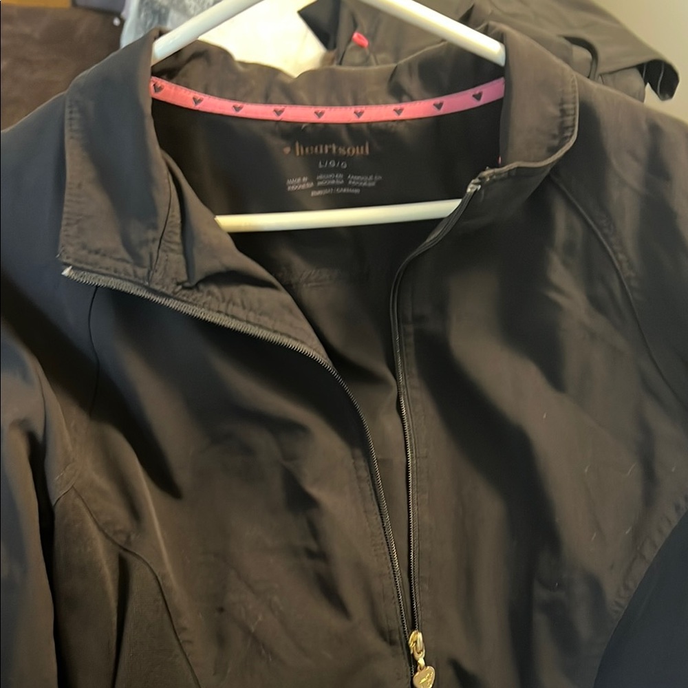 HeartSoul Women's Black Jacket and matching black joggers size lg
